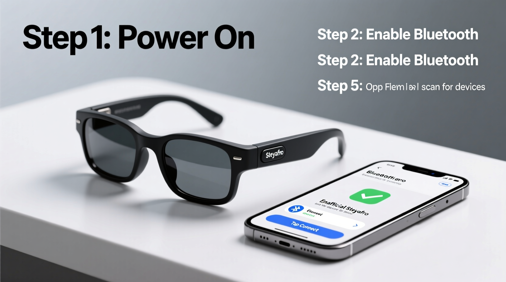 step by step guide to seamlessly set up steyafro smart glasses with your phone