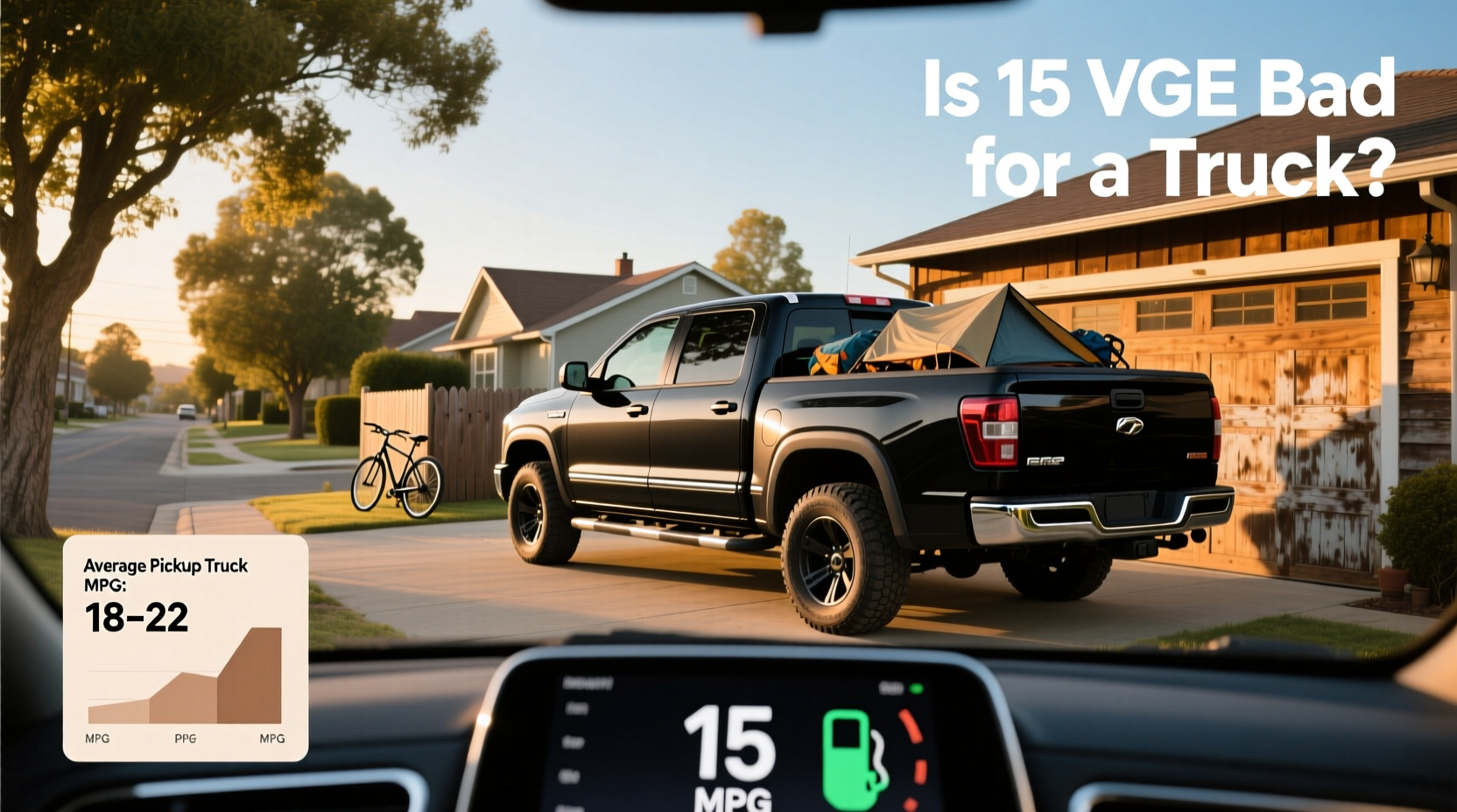 Comparison of different pickup truck sizes and their average MPG ratings