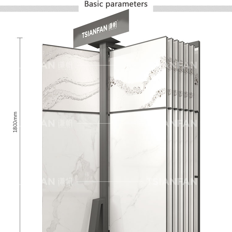 Floor Frame Mesh 2*2 Outdoor Sliding Cassette Tiletore Stand Tiletand Slide Metal Sliding Display Rack For Tile