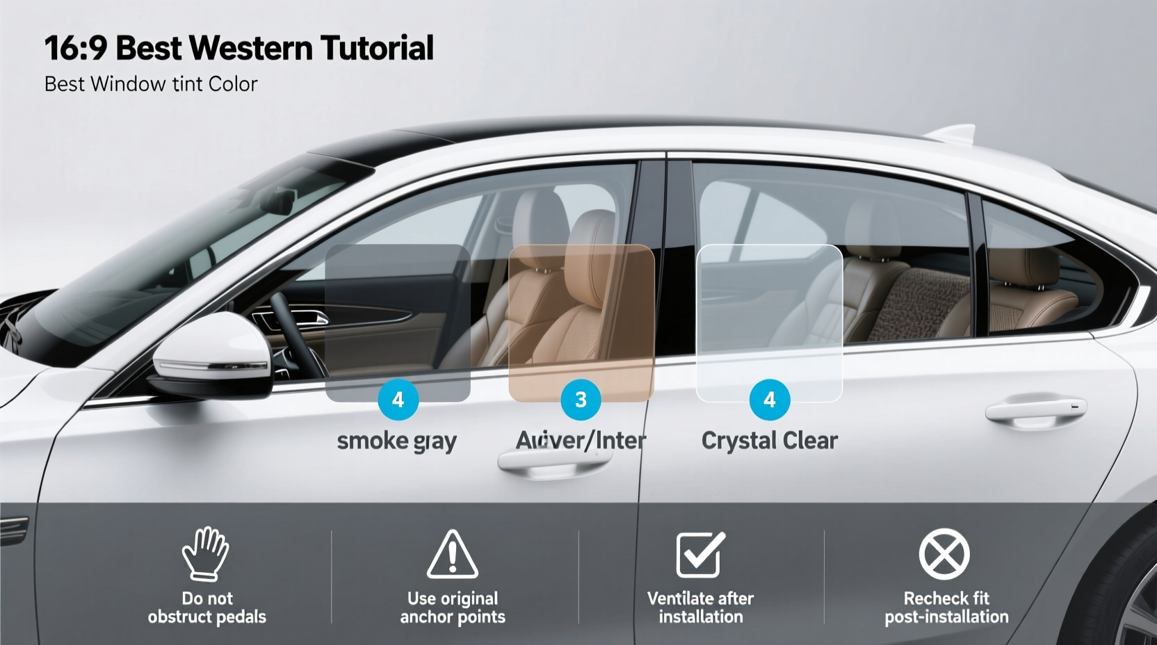 How to Choose Best Window Tint Color for White Car: Buying Guide