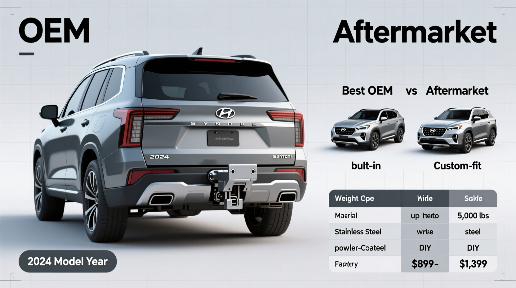 2024 santa fe tow hitch comparison
