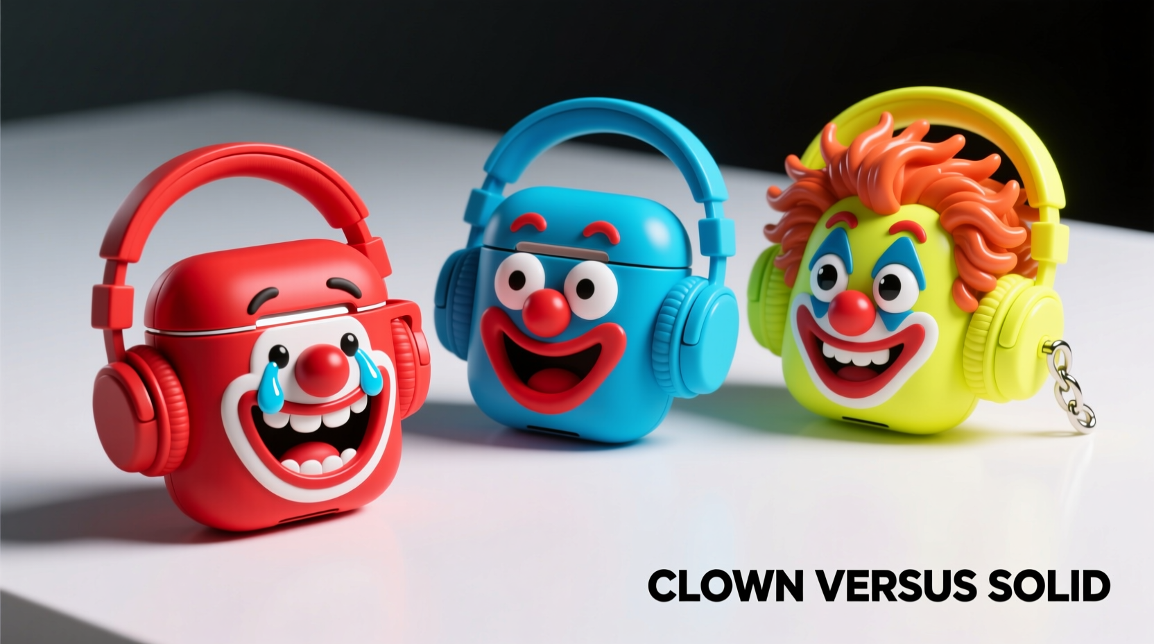 are 3d clown headphone cases just a fad or are solid colors officially out