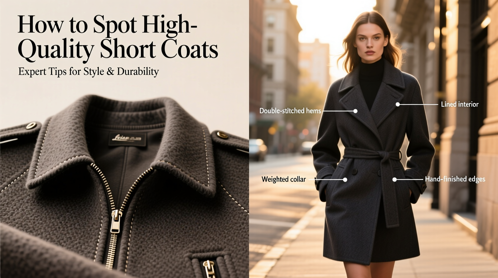 how to spot high quality short coats expert tips for style and durability