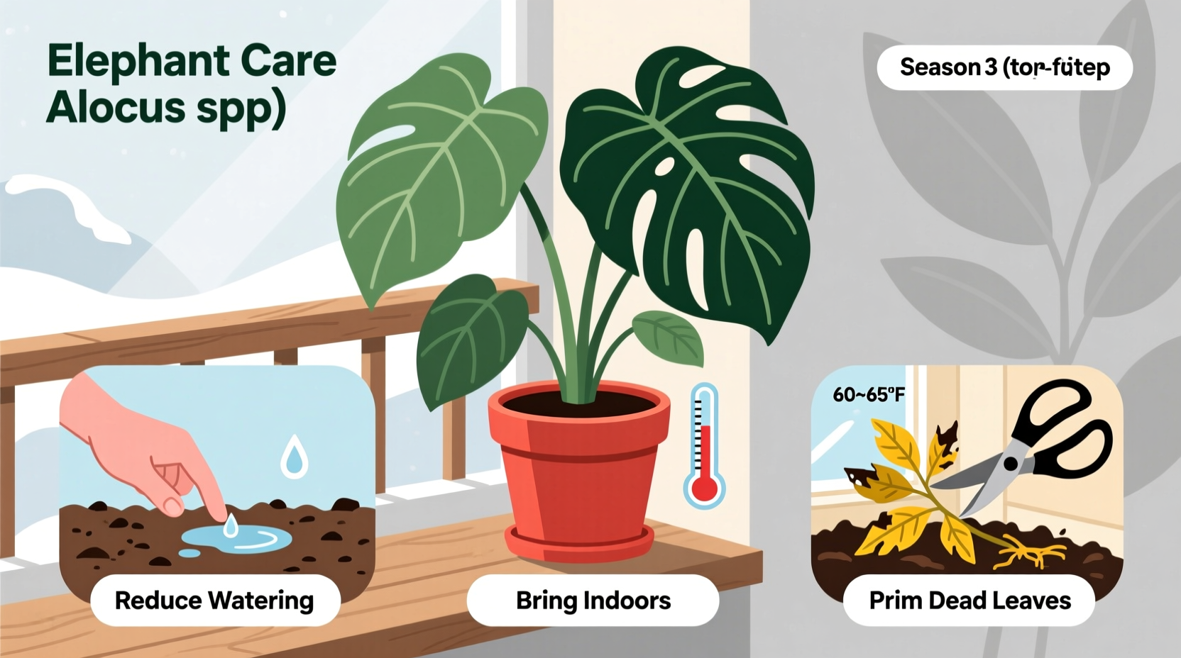 What to Do with Potted Elephant Ears in Winter
