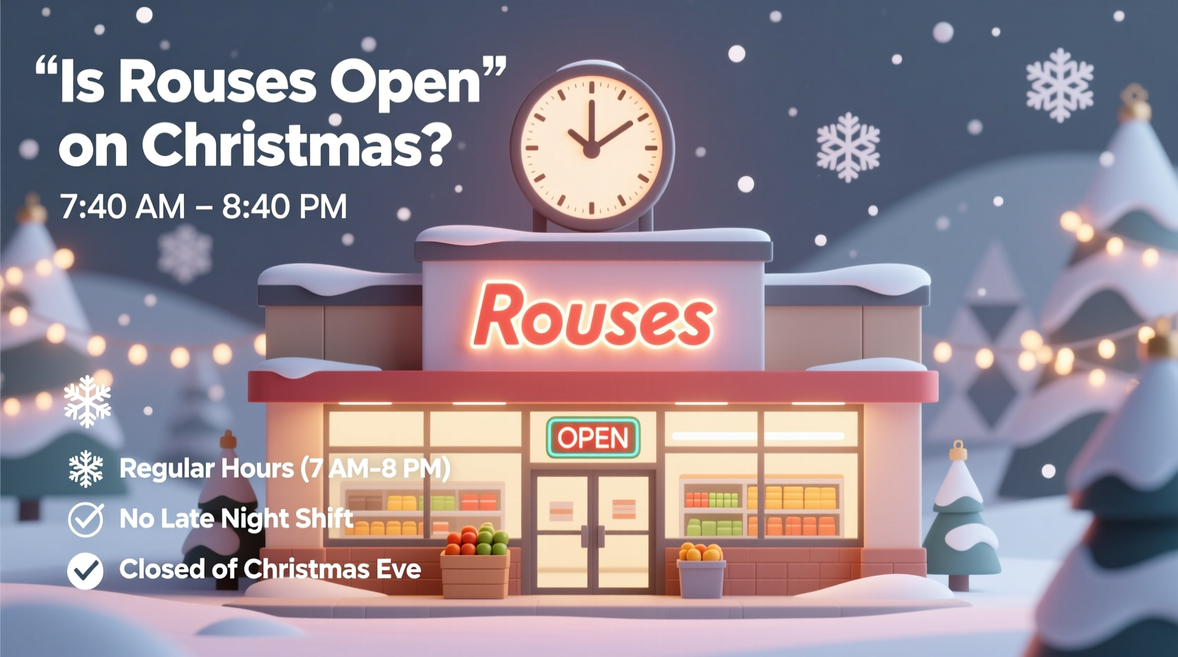 is rouses open on christmas