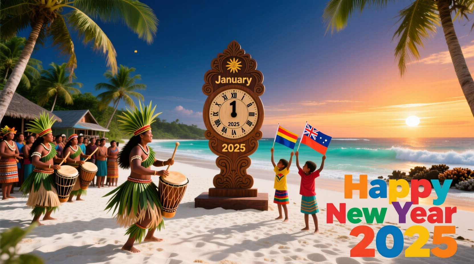 which county celebrates the new year before austrailia