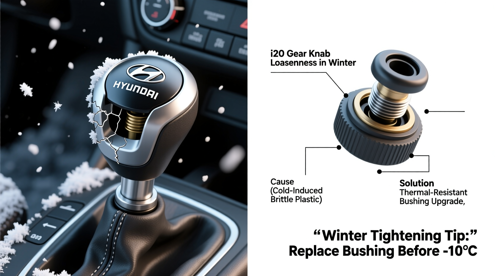 i20 gear knob looseness winter