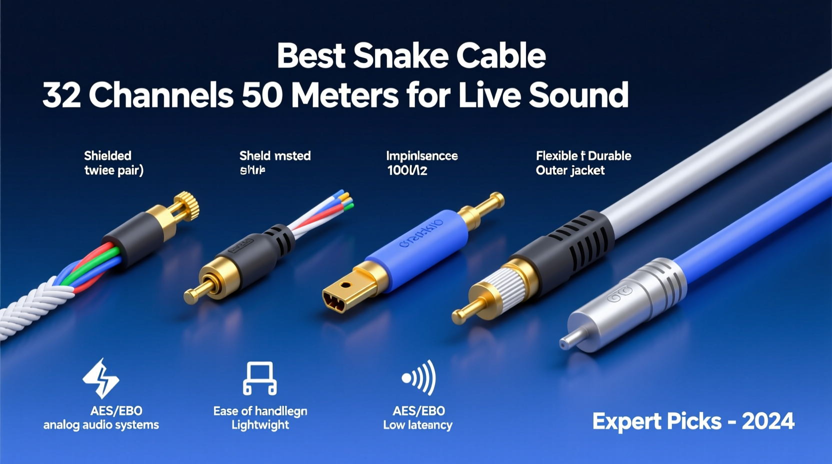 snake cable 32 channels 50 meters