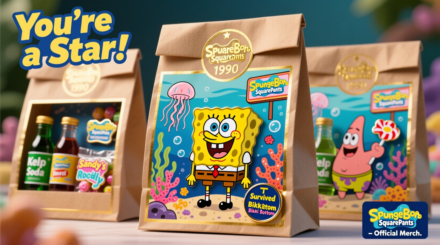 spongebob gift bag ideas for adults delightful party favors