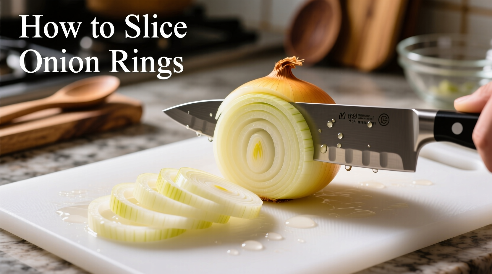 how to slice onion rings