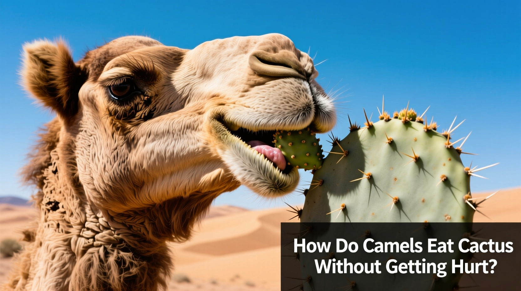 how do camel eat cactus