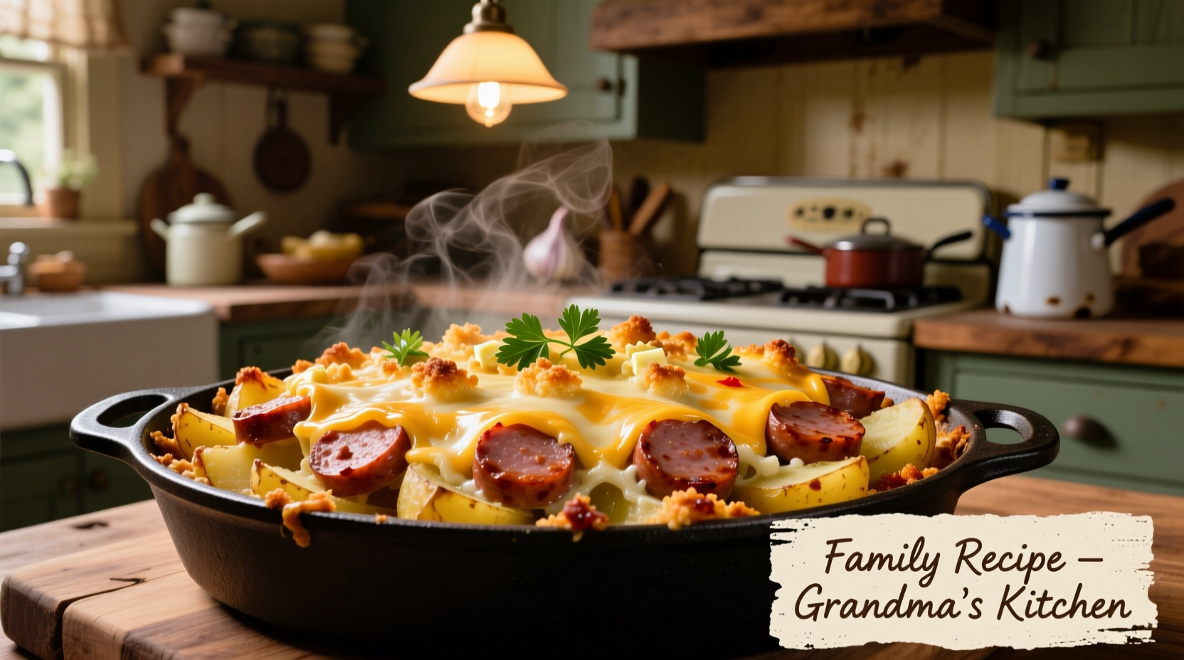 Perfect Cheesy Kielbasa Potato Casserole Recipe in 50 Minutes