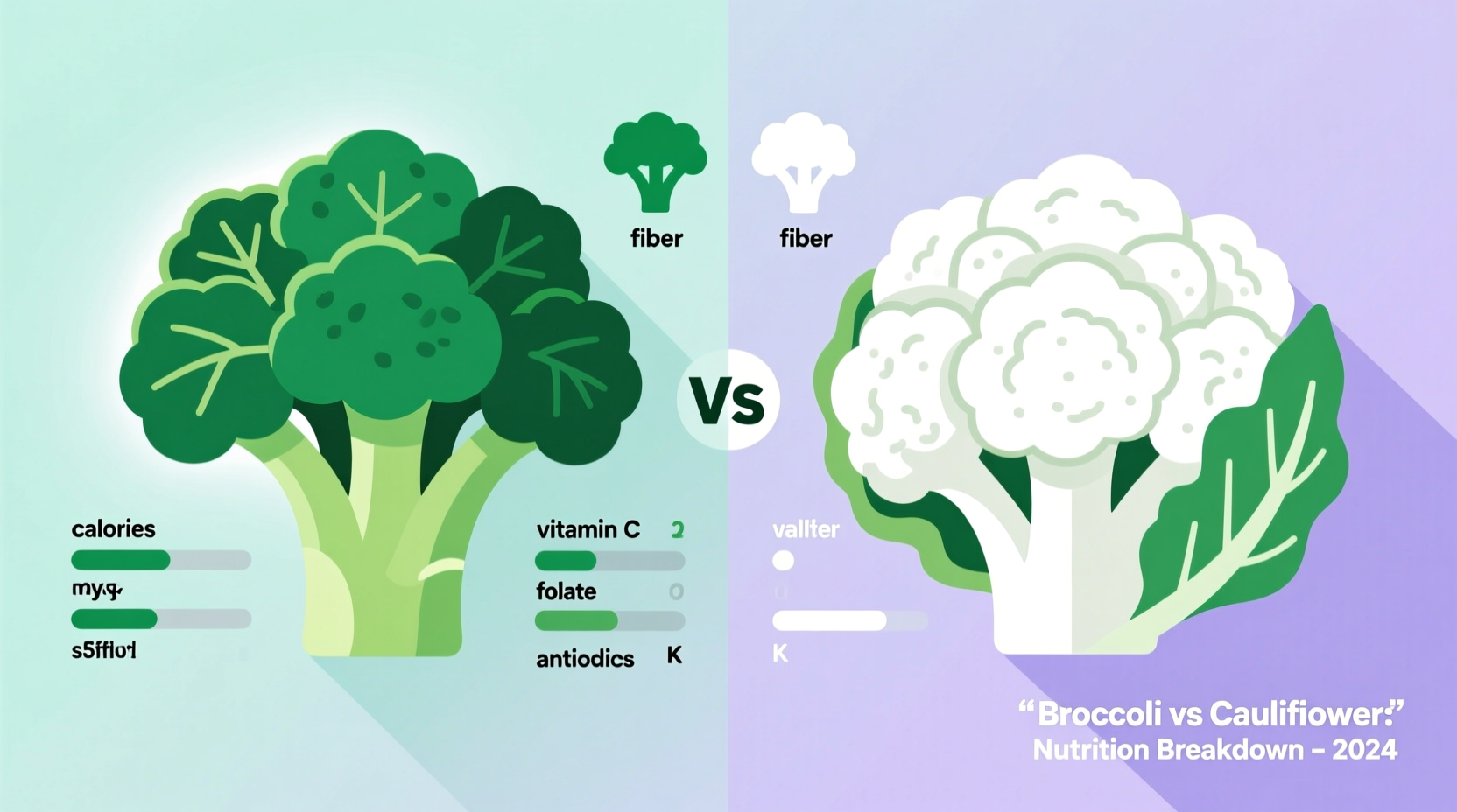 broccoli vs cauliflower nutrition