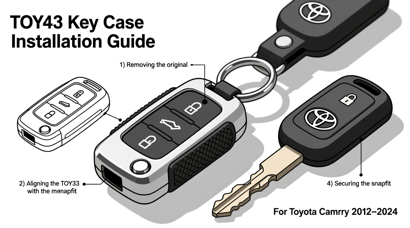 toy43 key case install camry