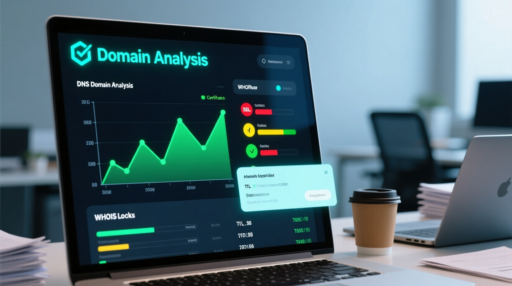 Website verification process showing domain analysis