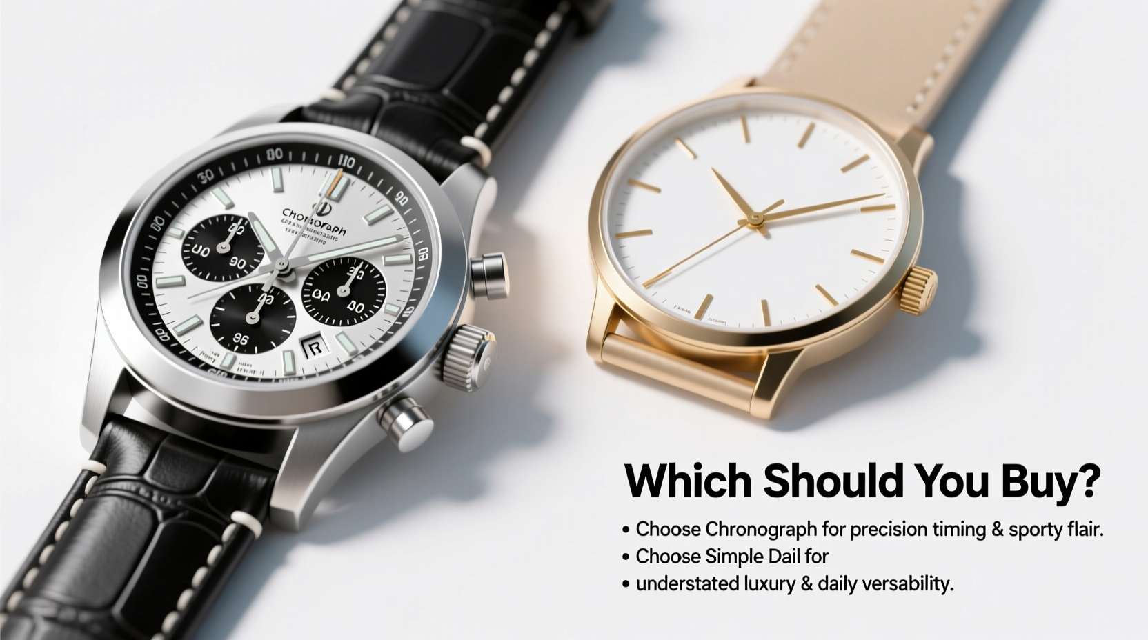 chronograph vs simple dial watch which poedagar should i actually buy