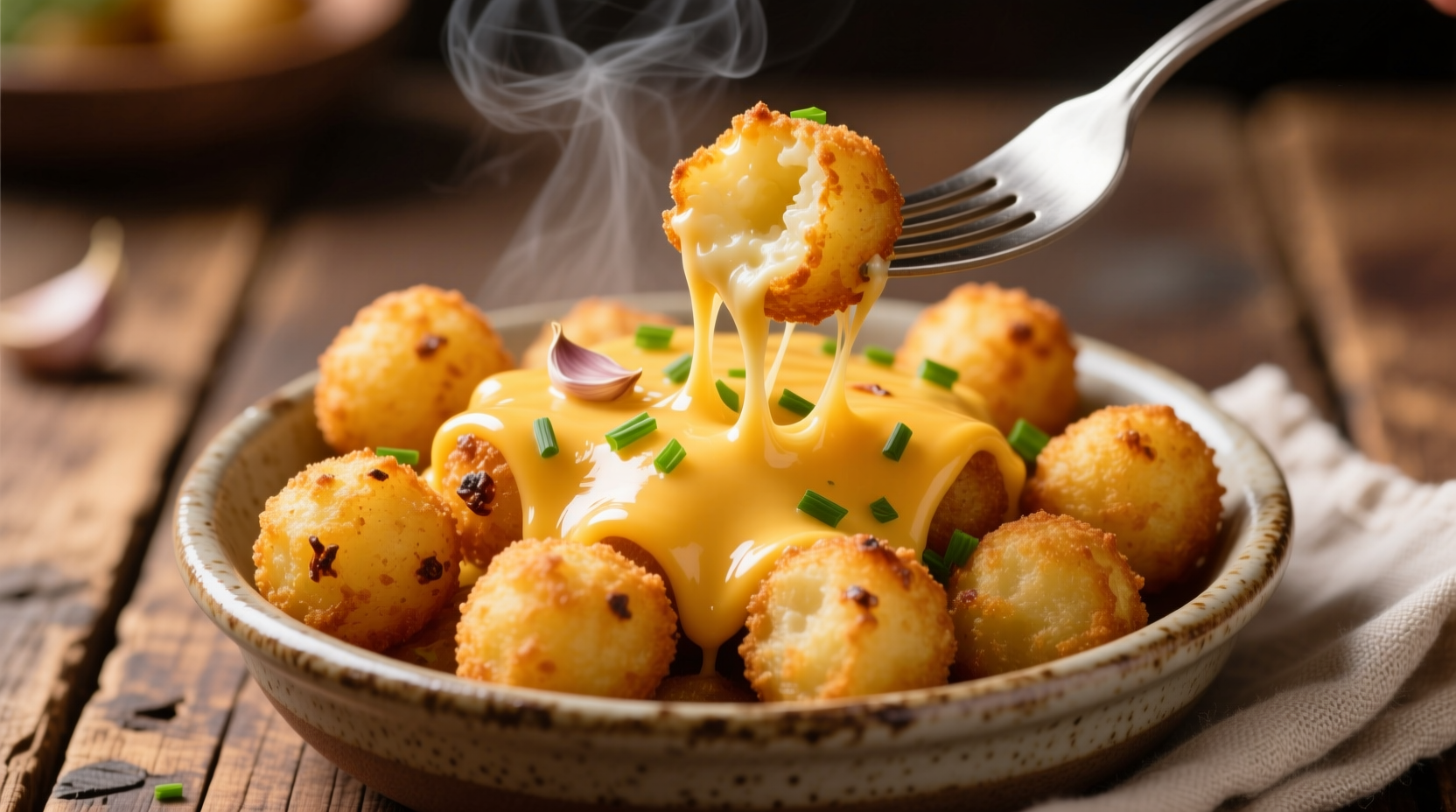 potato tots with cheese