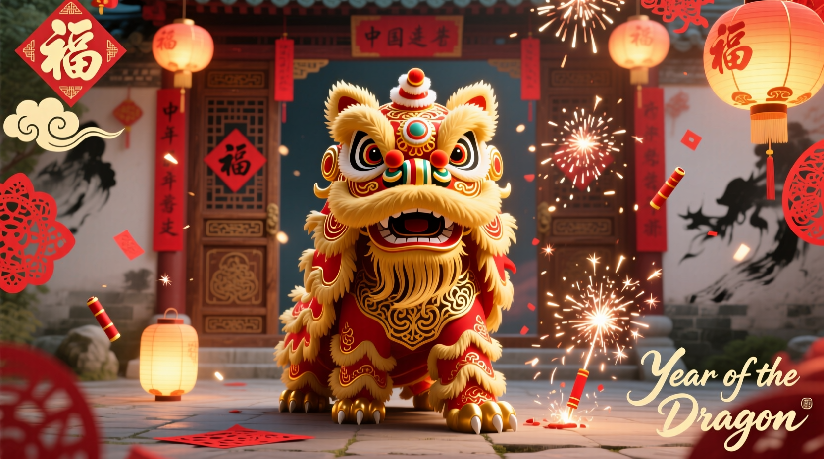 what does a lion represent in chinese new year