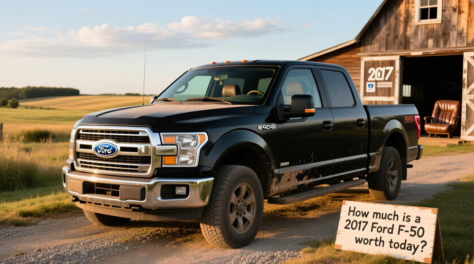 2017 Ford F-150, showing modern comparison to 2008 model's design evolution