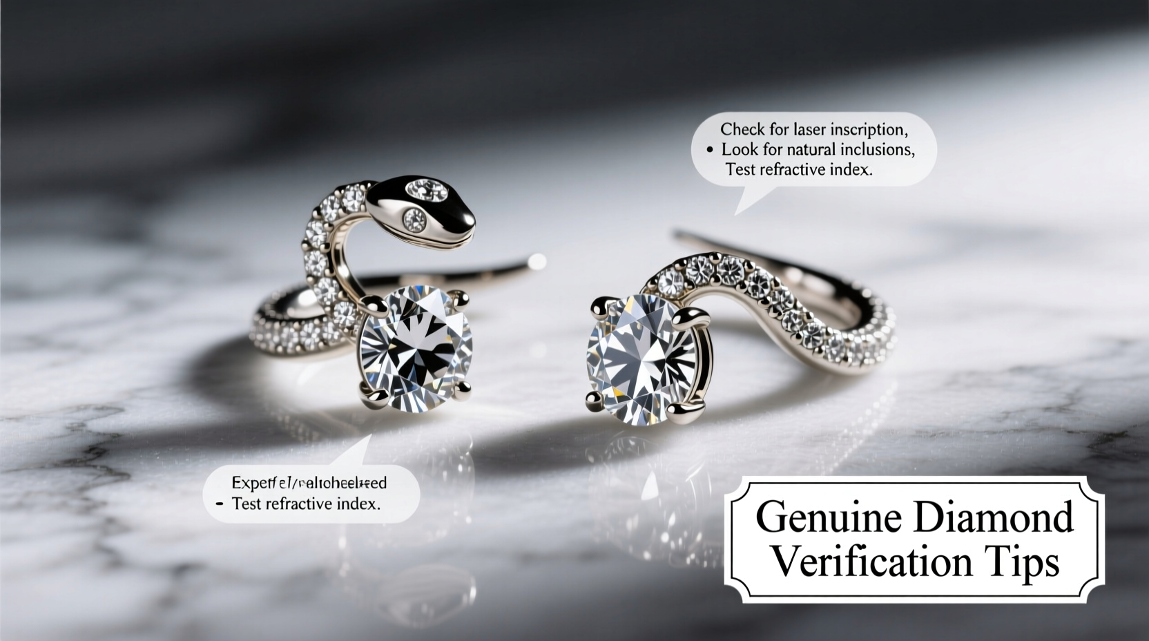 expert tips to verify if your snake earrings feature genuine diamonds