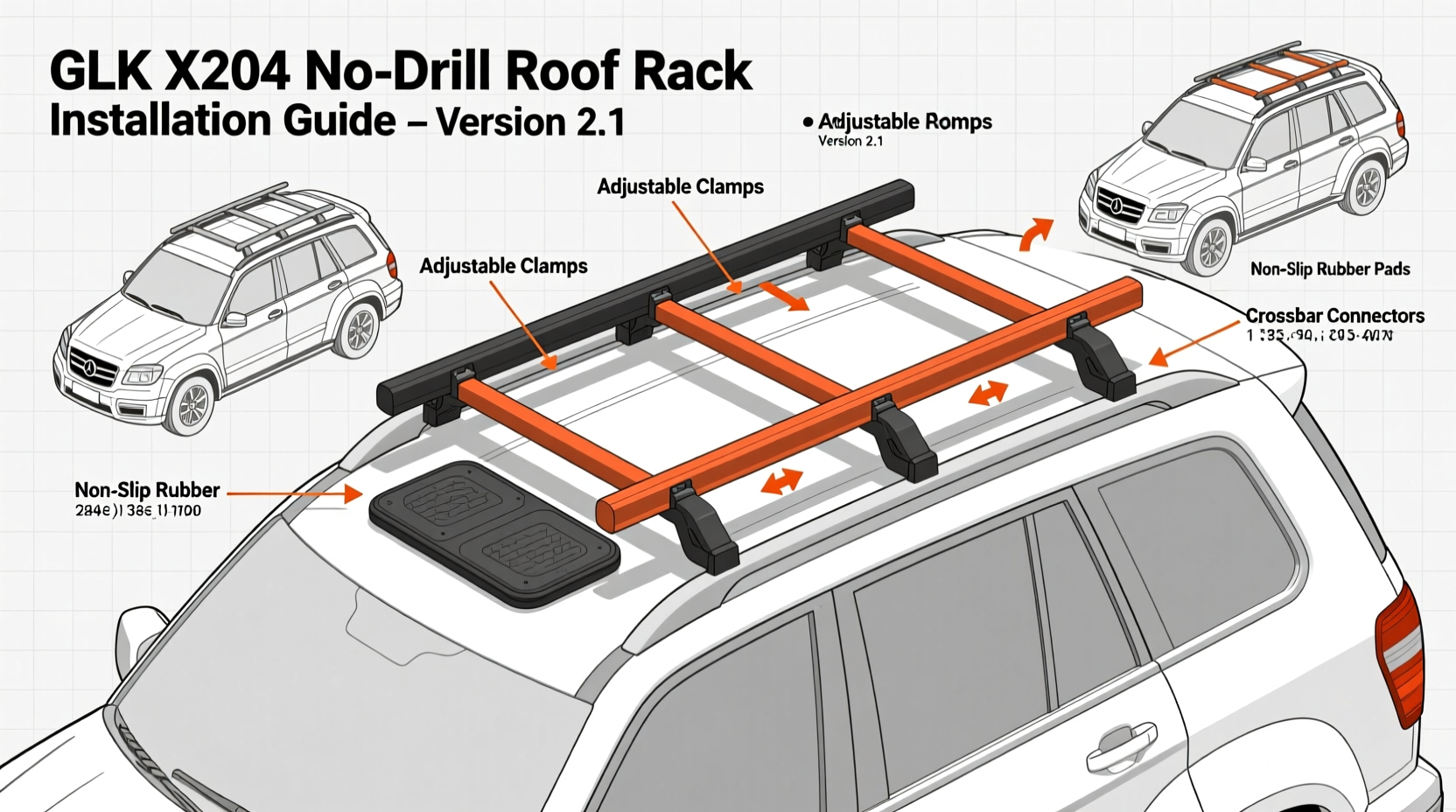 glk x204 no drill install