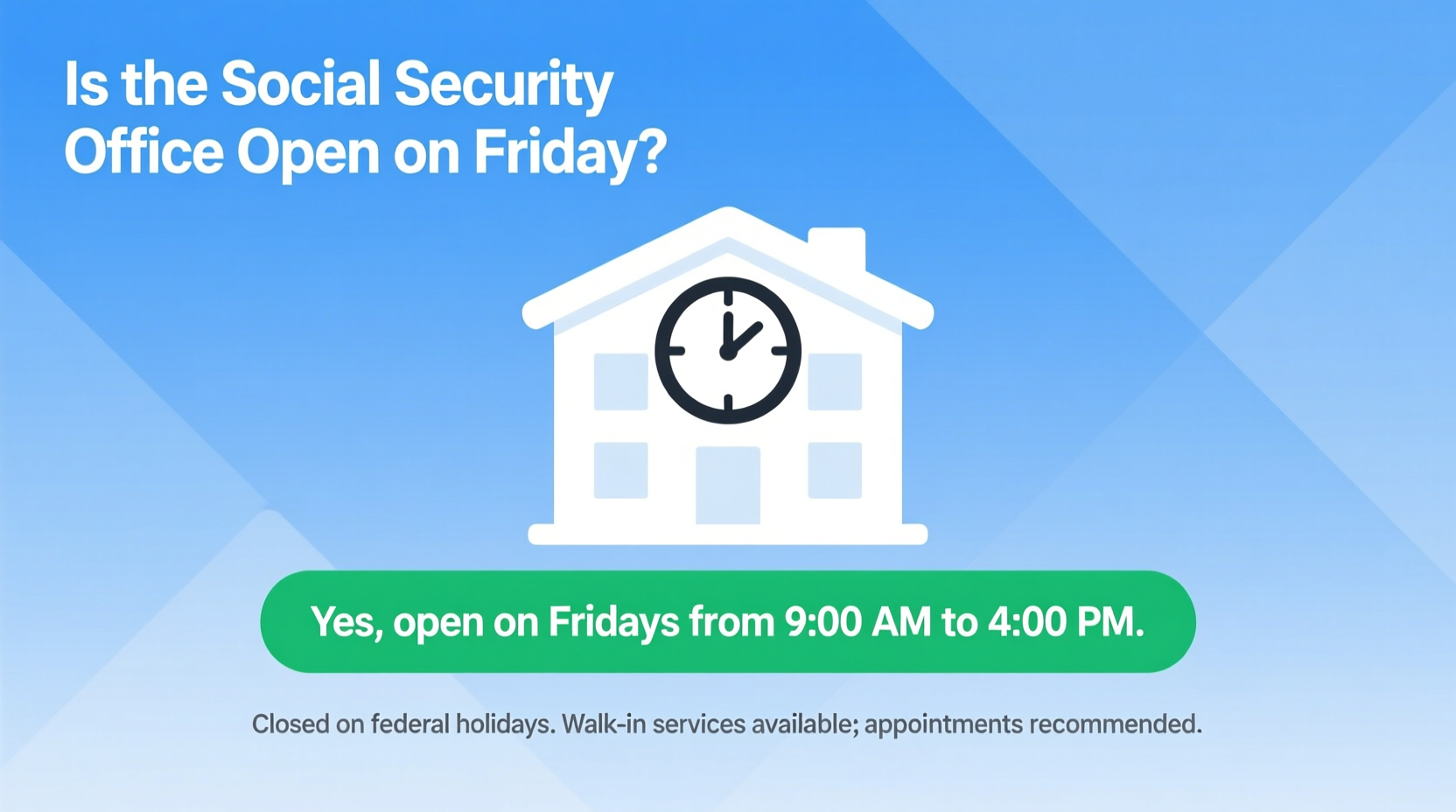 is the social security office open on friday