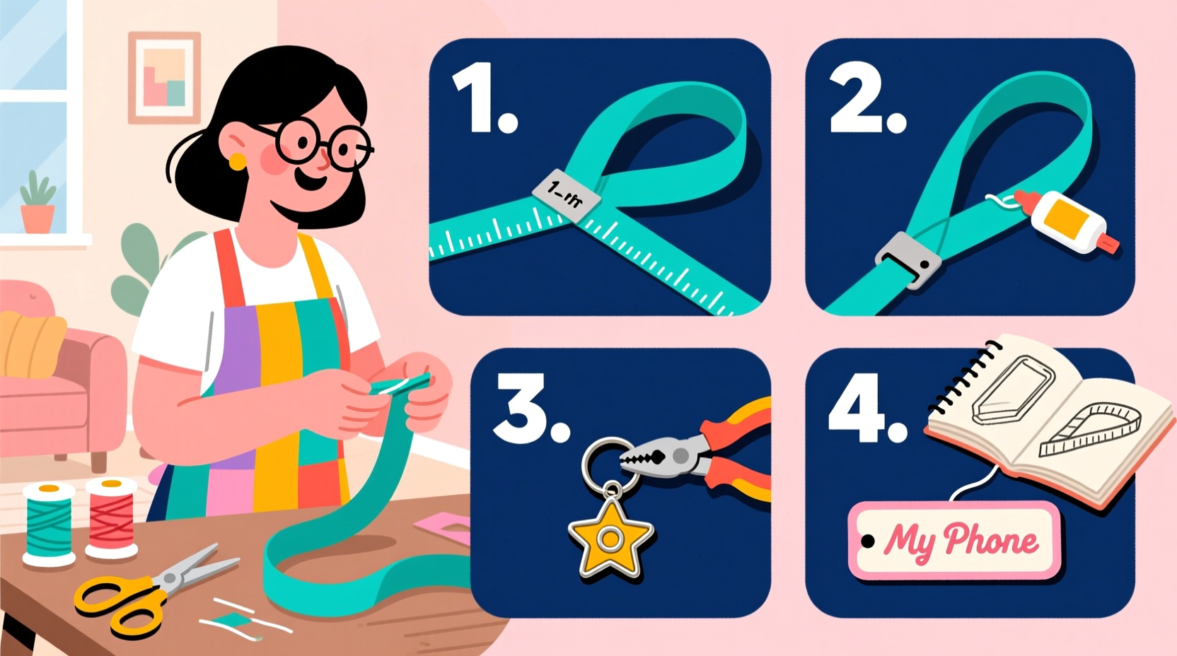 easy step by step guide to crafting your own custom diy phone lanyard at home