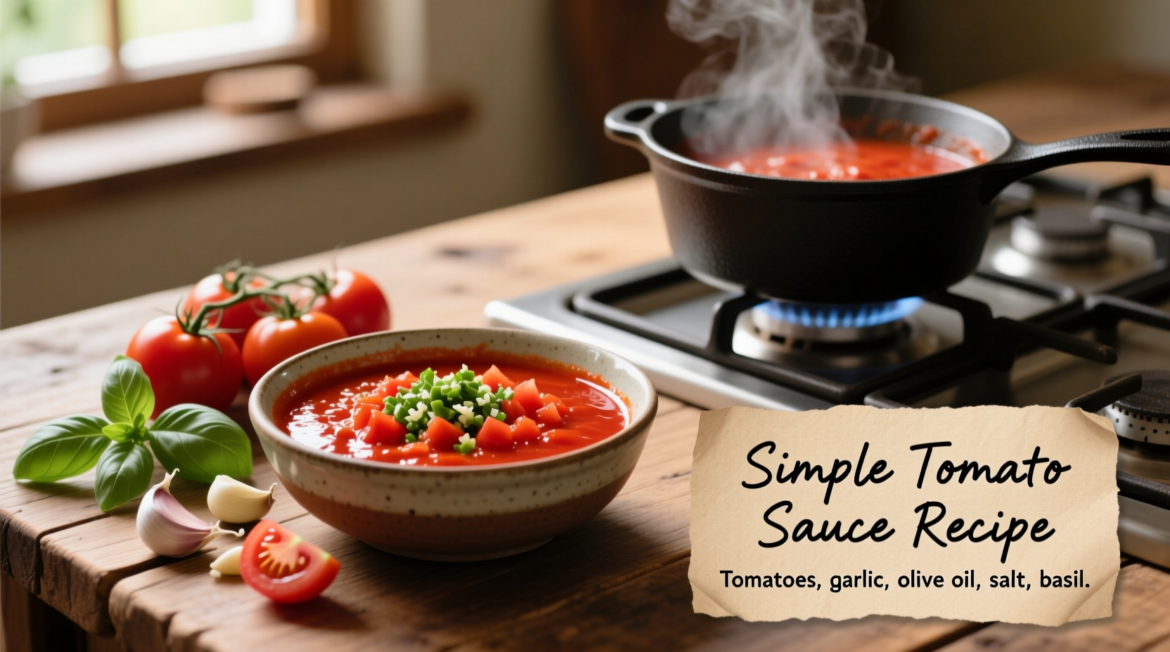 Simple Tomato Sauce Recipe: 5 Ingredients, 25 Minutes