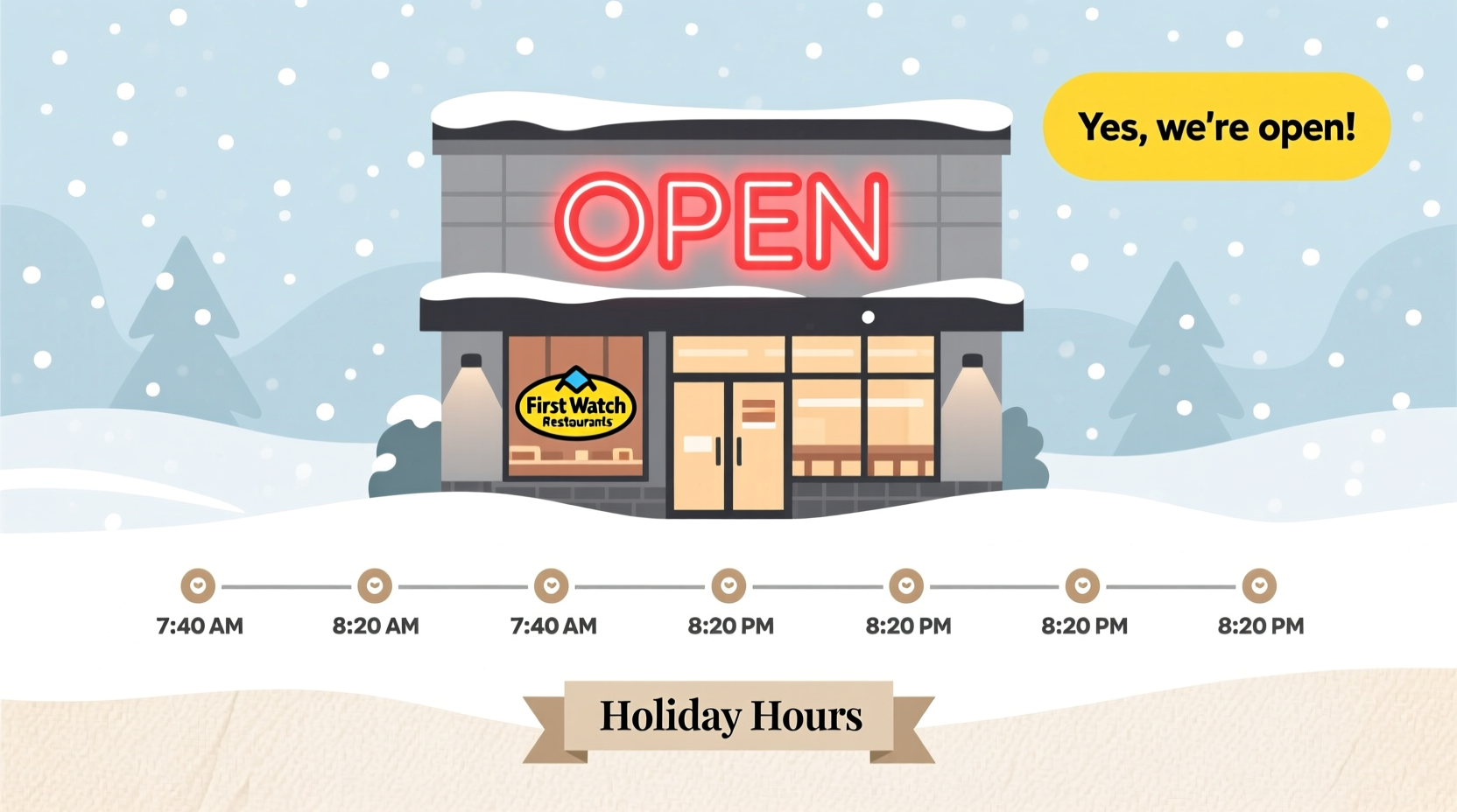 is first watch open on christmas day