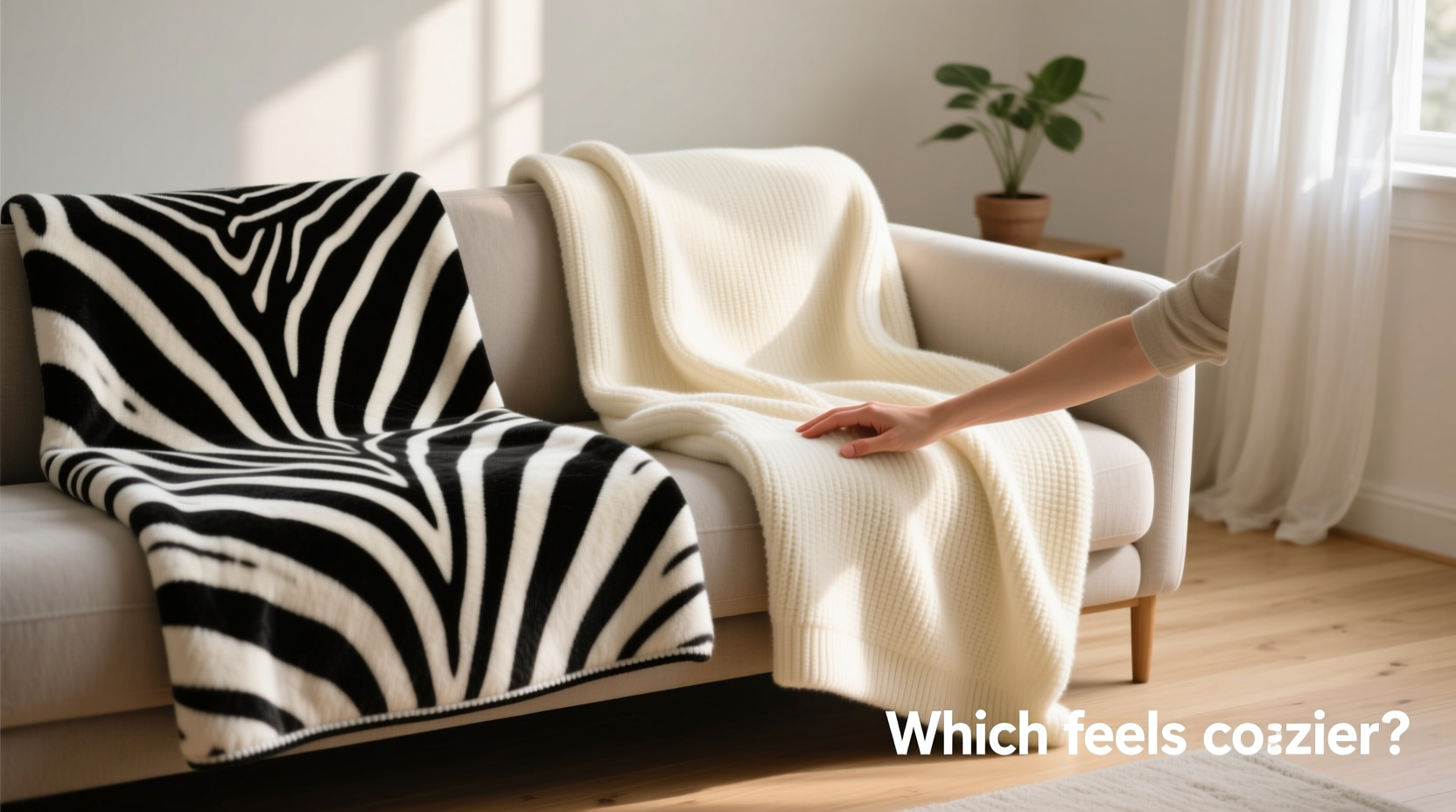zebra print vs solid blanket which one feels cozier