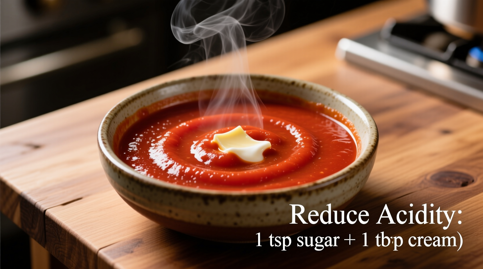 reduce acidity in tomato sauce