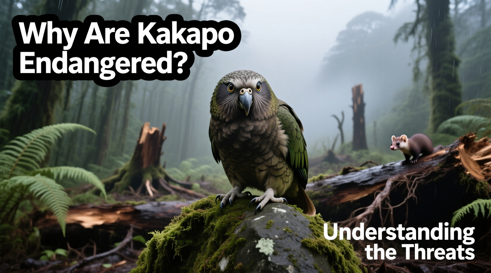 why are kakapo endangered understanding the threats
