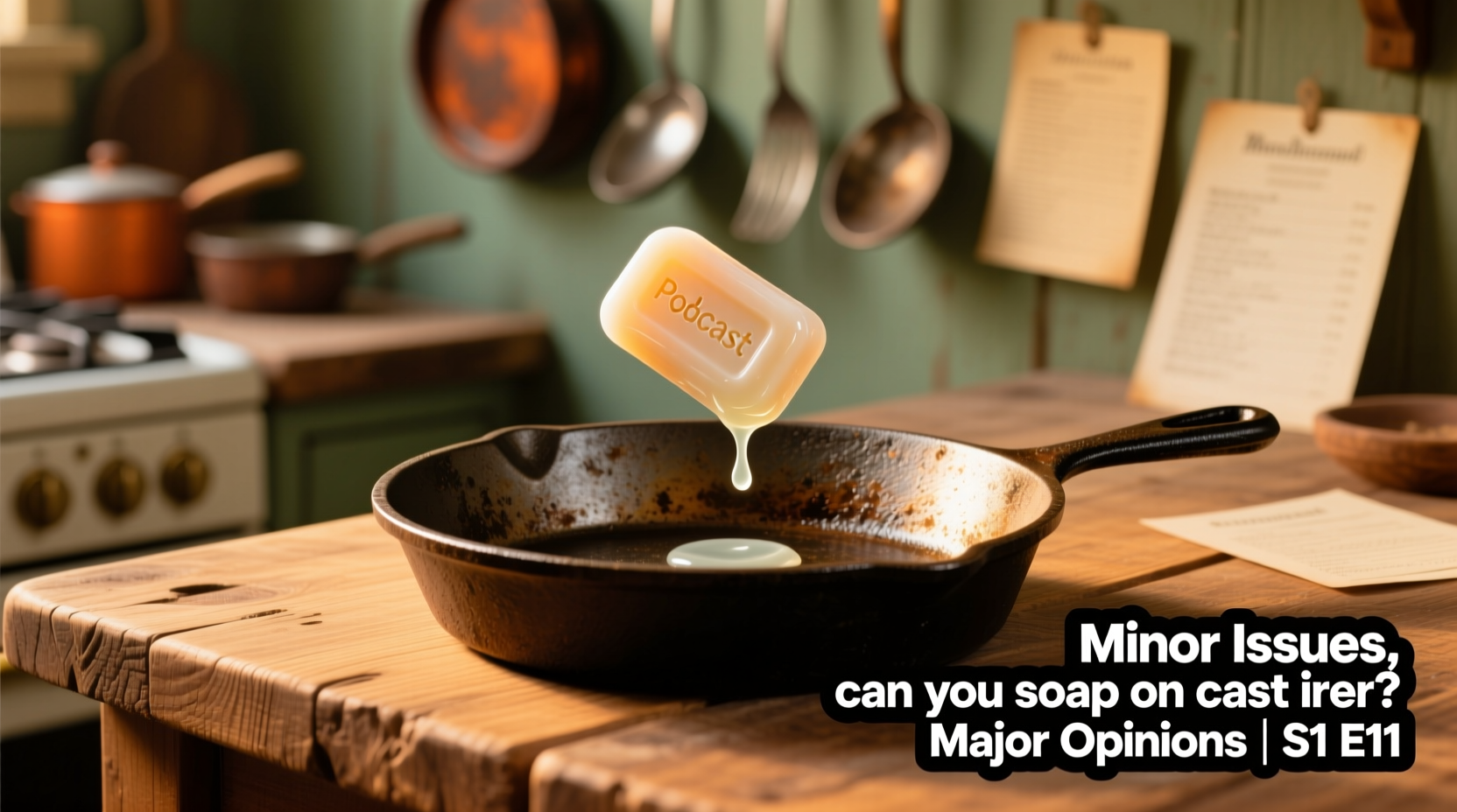 minor issues major opinions podcast s1 ep11 can you soap on cast iron skillet tabitha brown