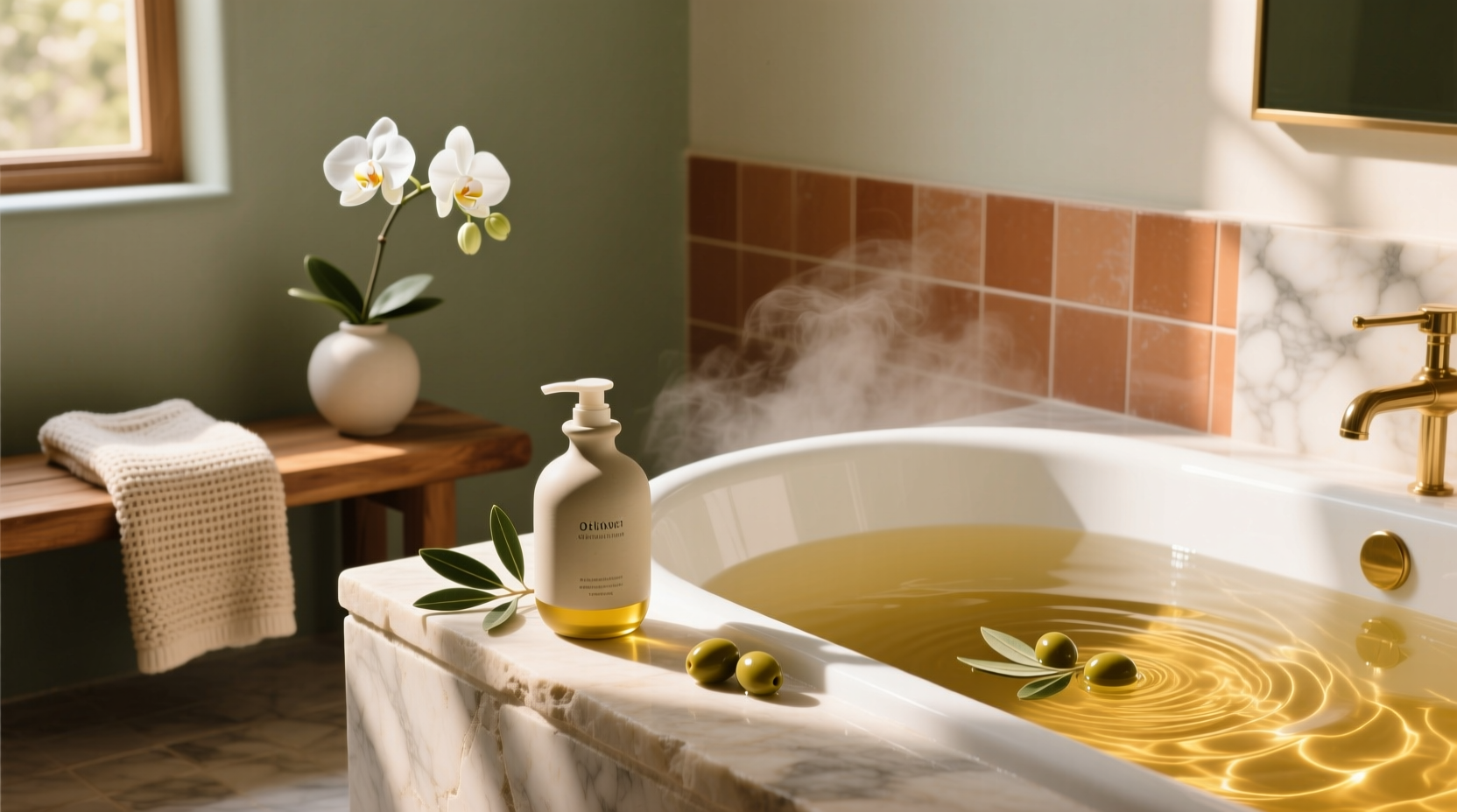 olive bath oil benefits how to use