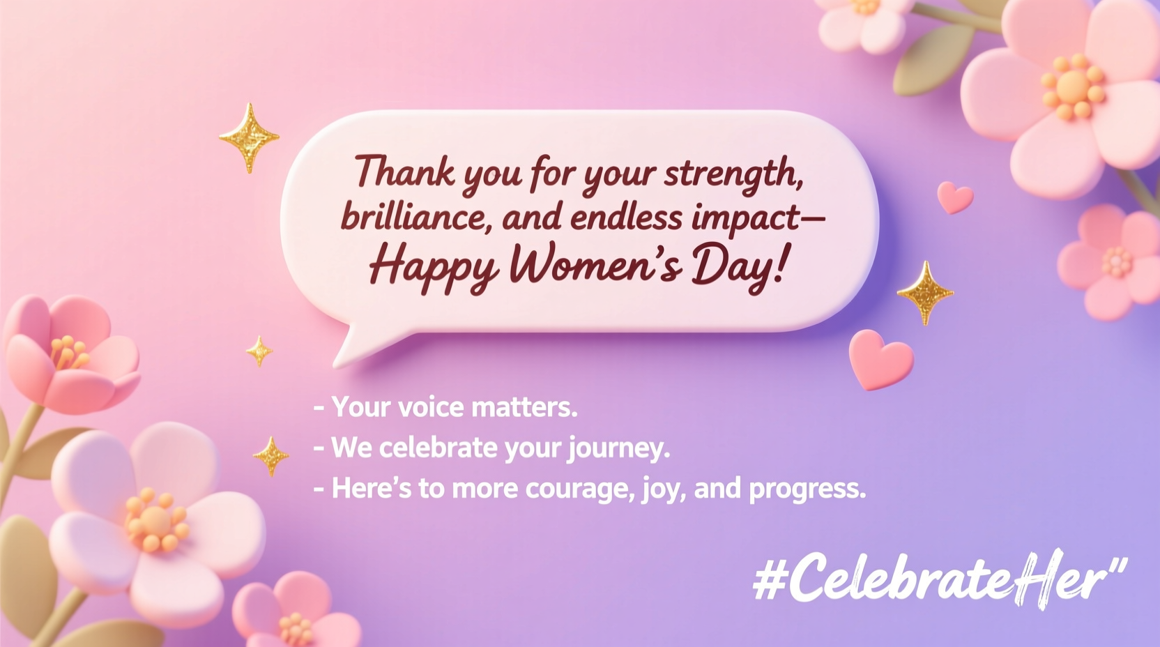 what to say to customers on womens day