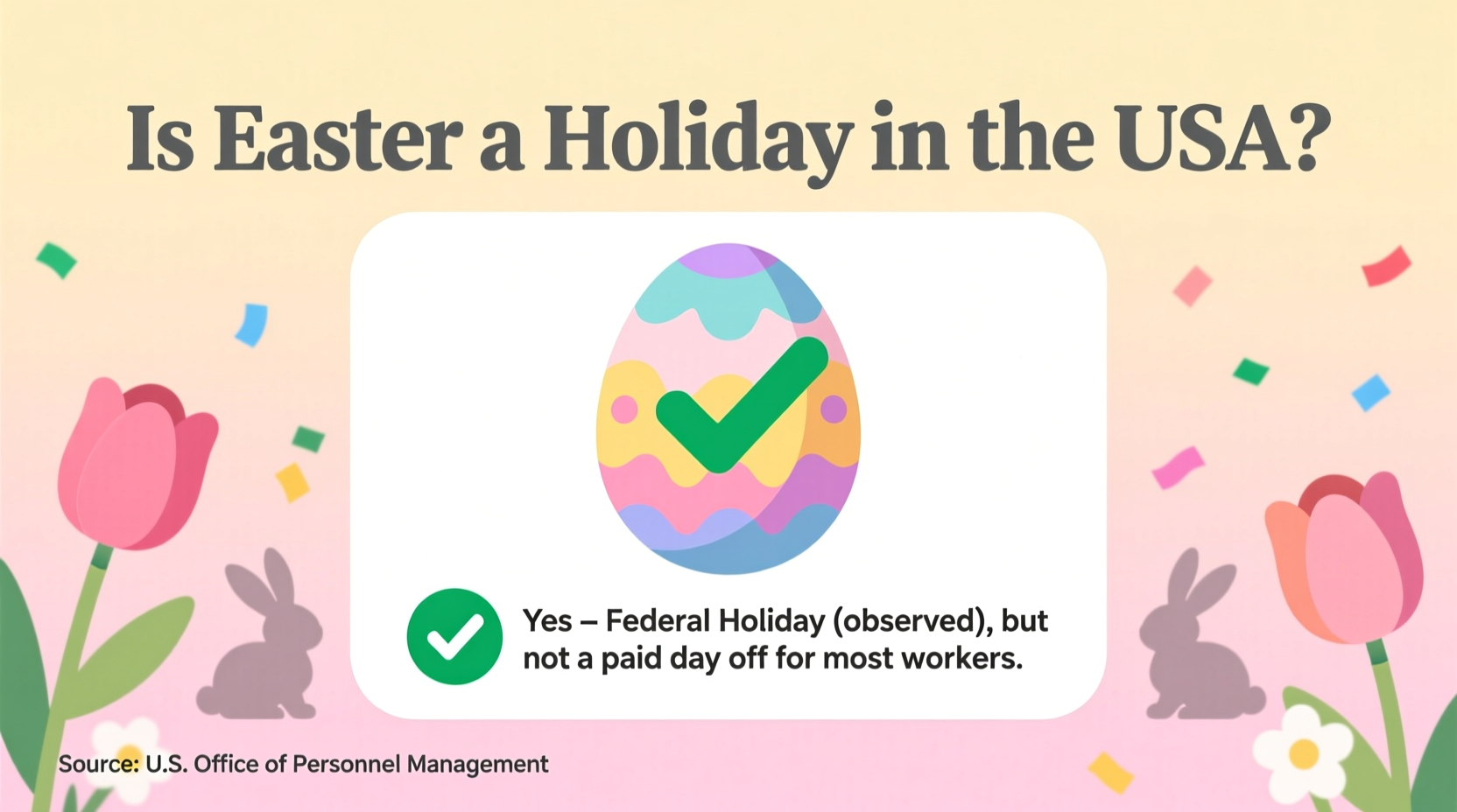 is easter a holiday in the usa