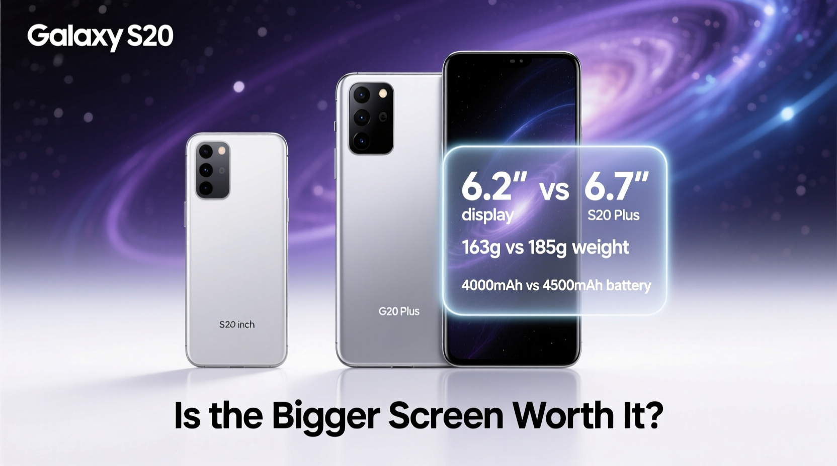 galaxy s20 vs s20 plus is the bigger screen actually worth it