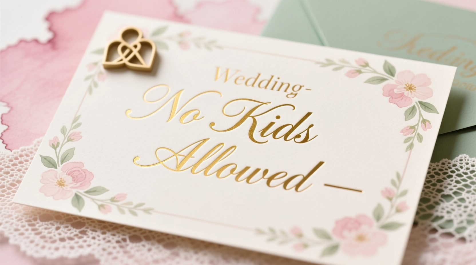 how to say no kids at wedding