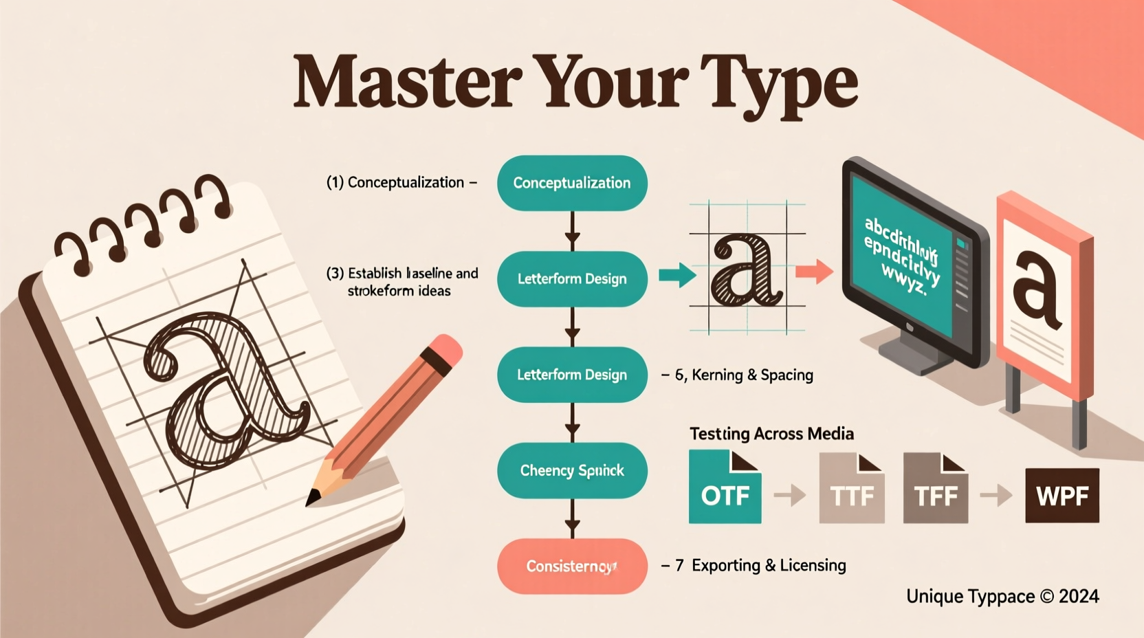 mastering font design a step by step guide to creating unique typefaces