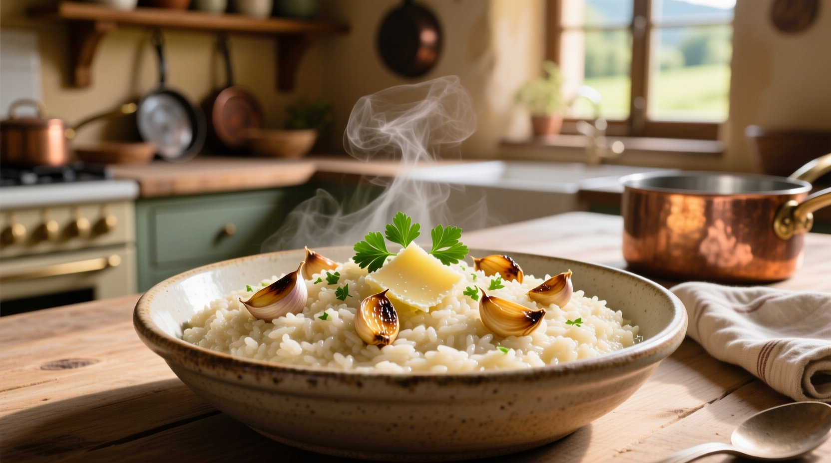 garlic risotto