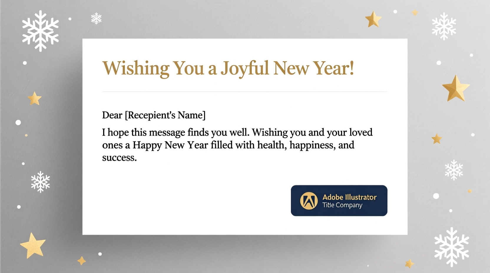how to say happy new year in an email