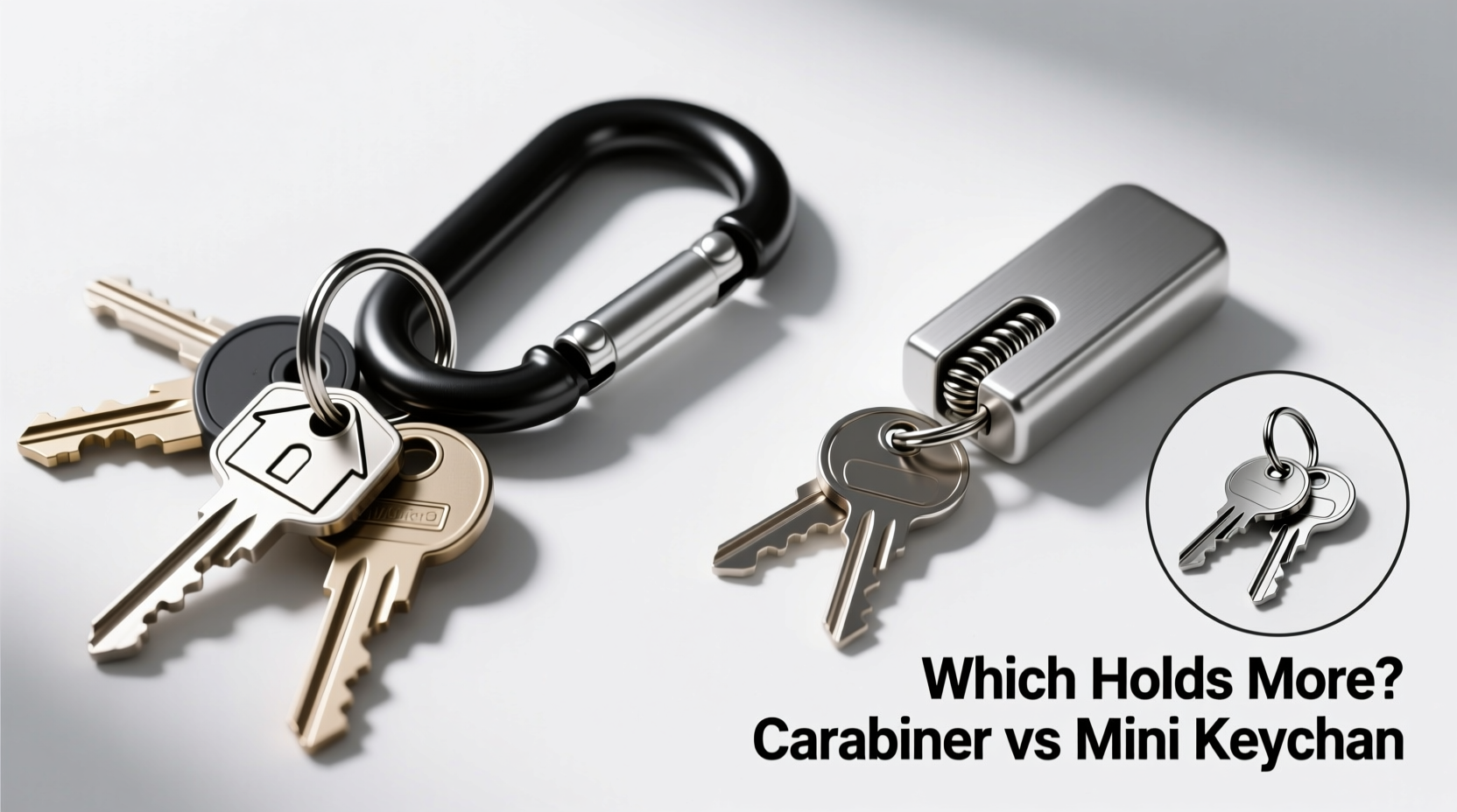 carabiner keychain vs mini keychain which one actually holds more keys securely
