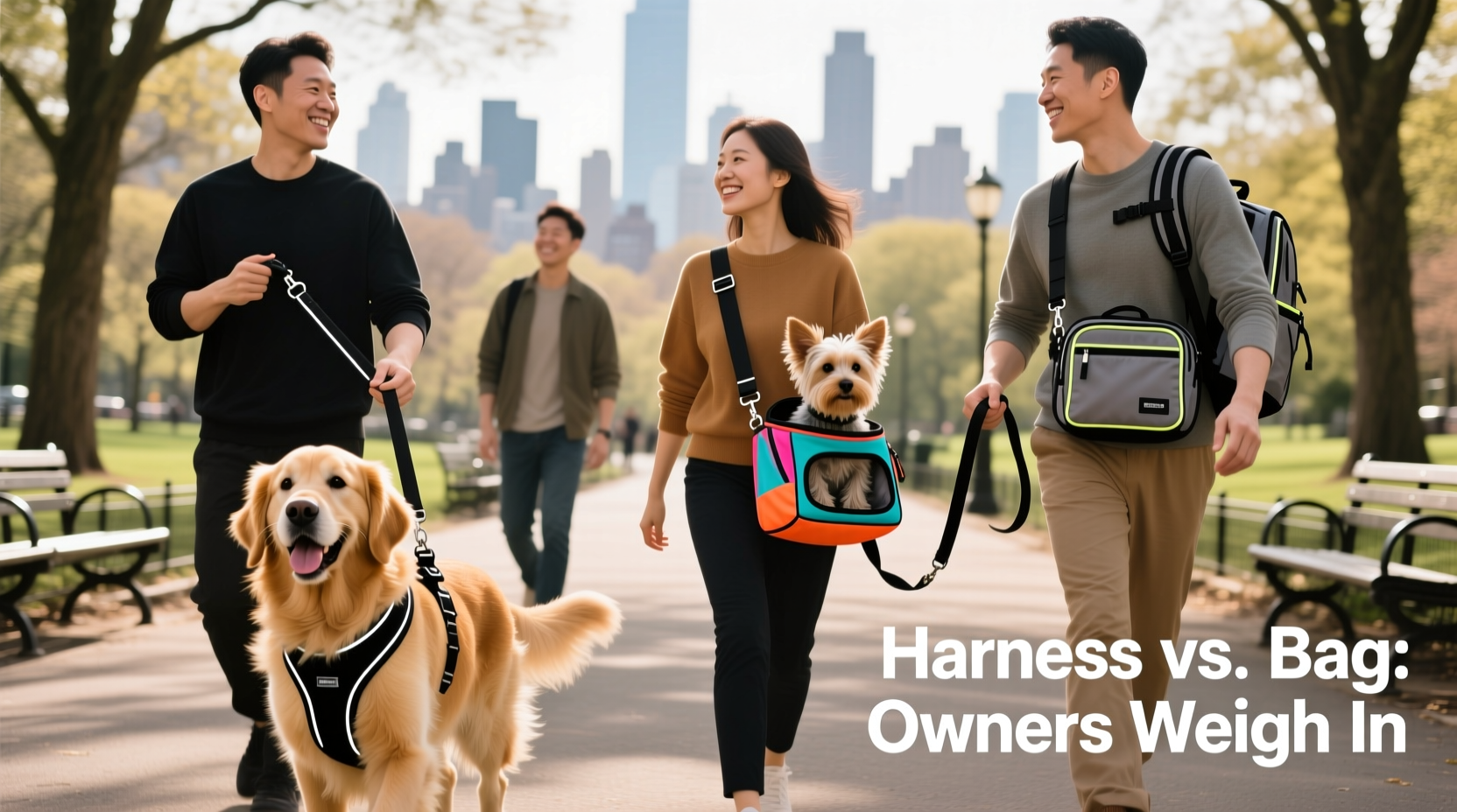 is a dog harness leash set really better than a dog walking bag owners weigh in