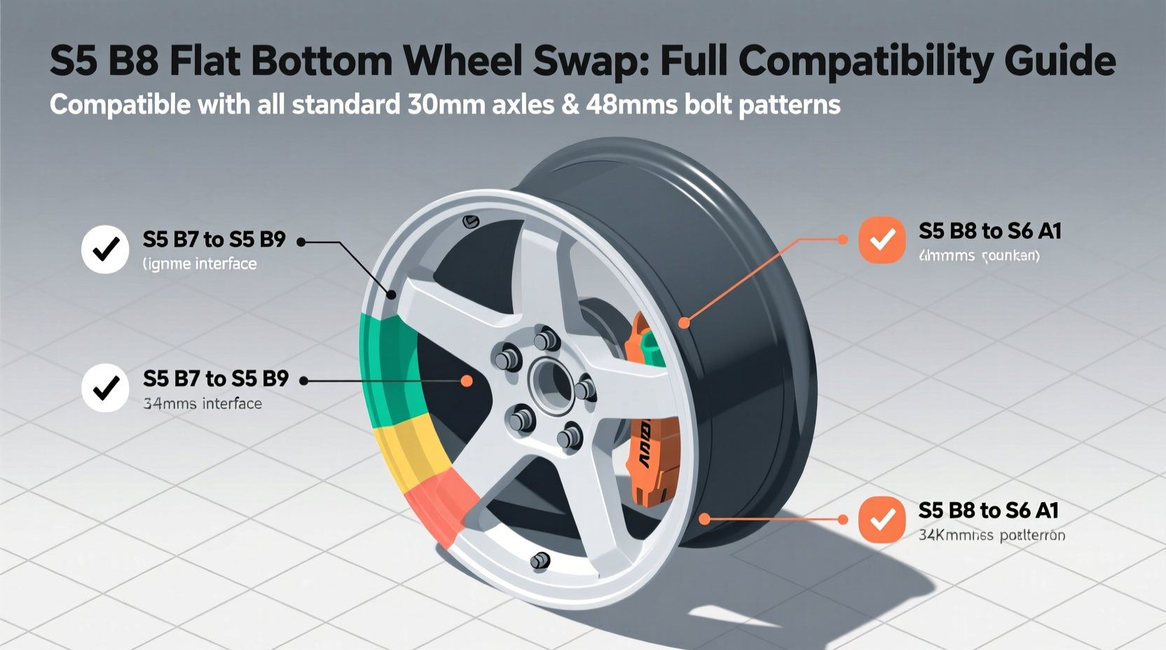 s5 b8 flat bottom wheel swap