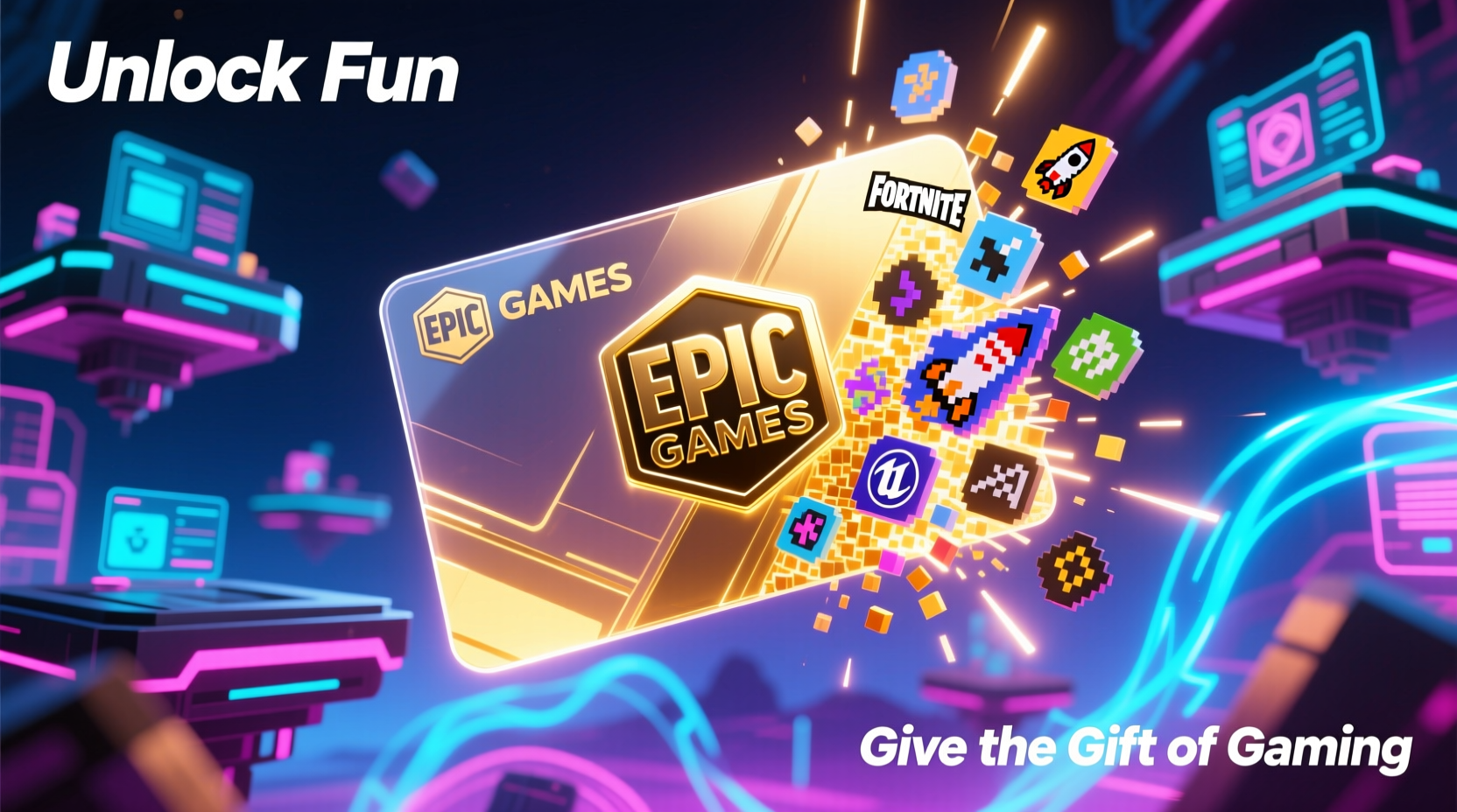 epic games gift cards unlock fun give the gift of gaming