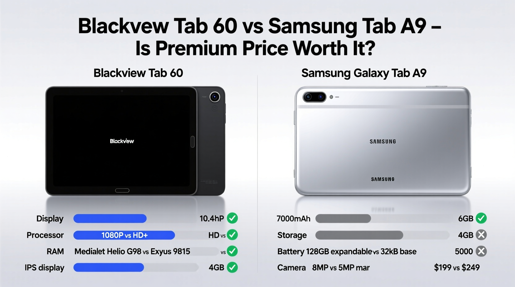 blackview tab 60 vs samsung tab a9 is paying more for samsung really worth it
