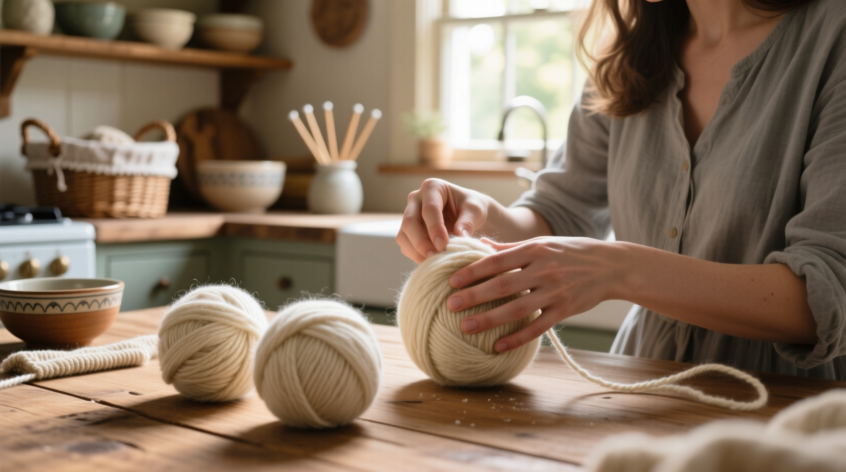 make homemade dryer balls