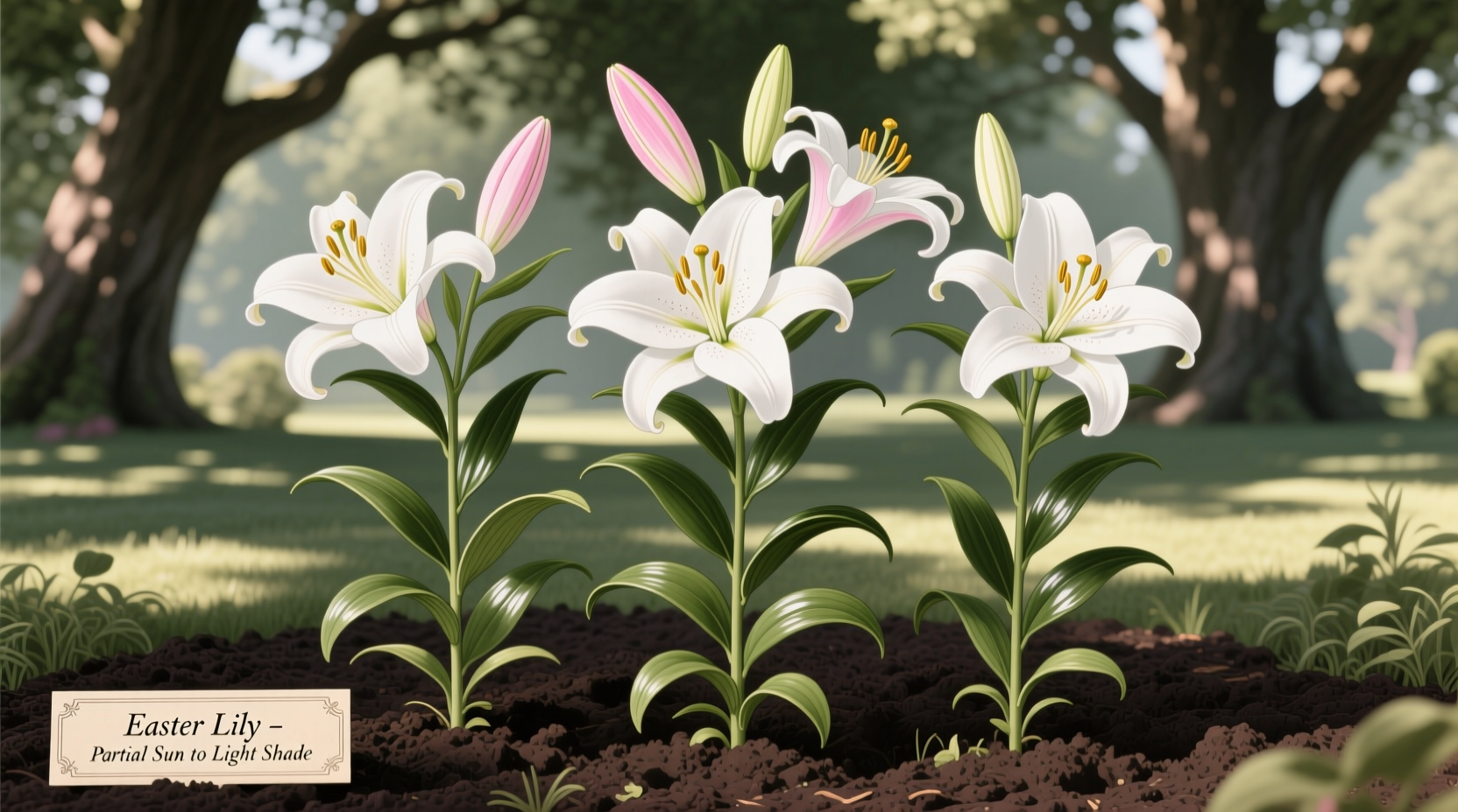 do you plant easter lilies in sun or shade