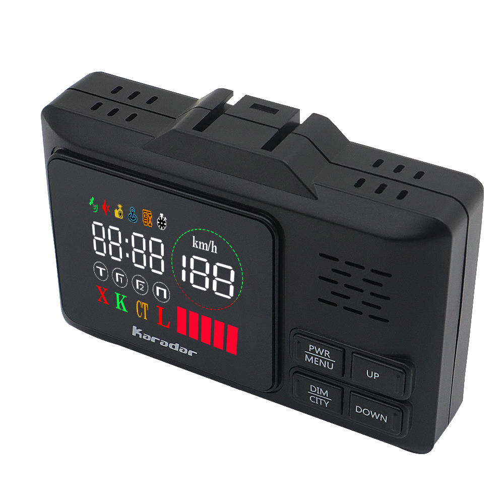 gps 汽车黑盒卡拉达尔雷达探测器 360 反雷达探测器速度 led 显示器
