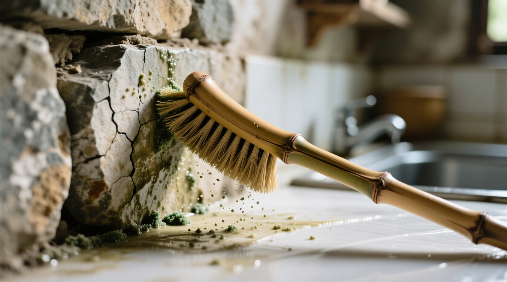 clean with a scouring stick